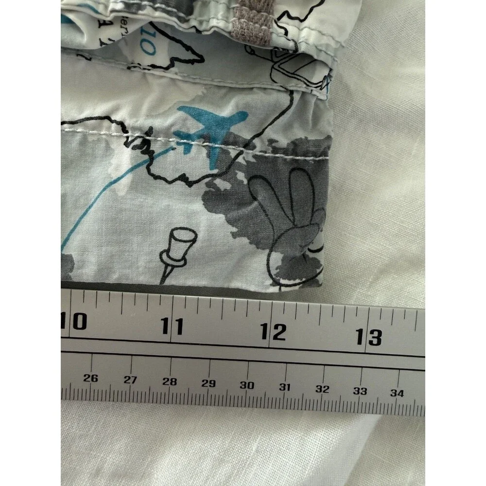 Y2K Ecko Unltd Cargo Shorts Men 38 Mile High All Over Print WhiteBlue Gray White